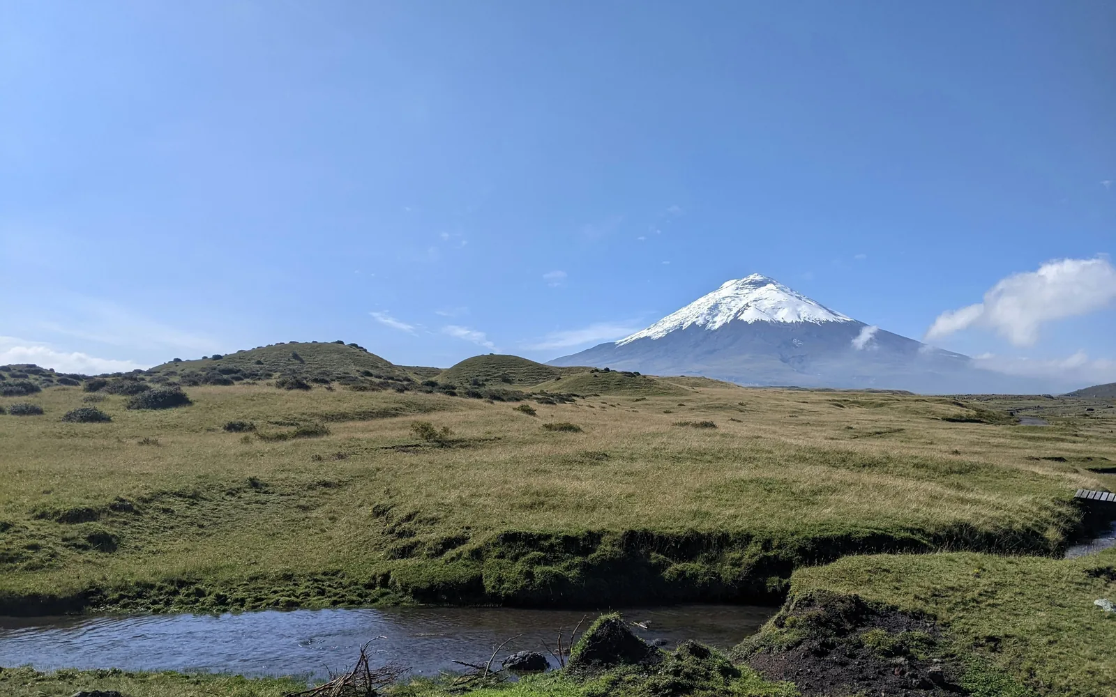 Cotopaxi volcano from the national park