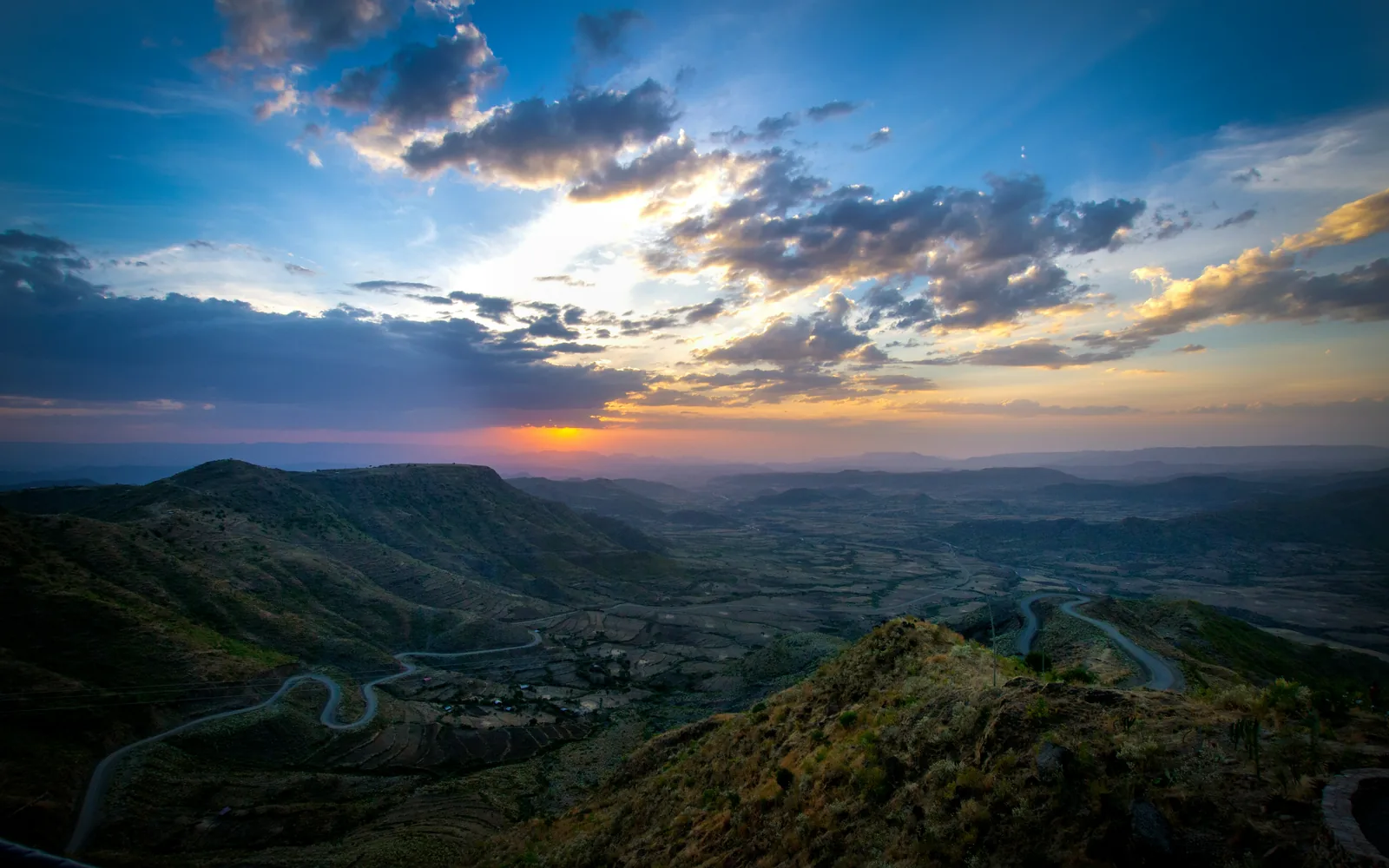 View from Ben Abeba restaurant in Lalibela