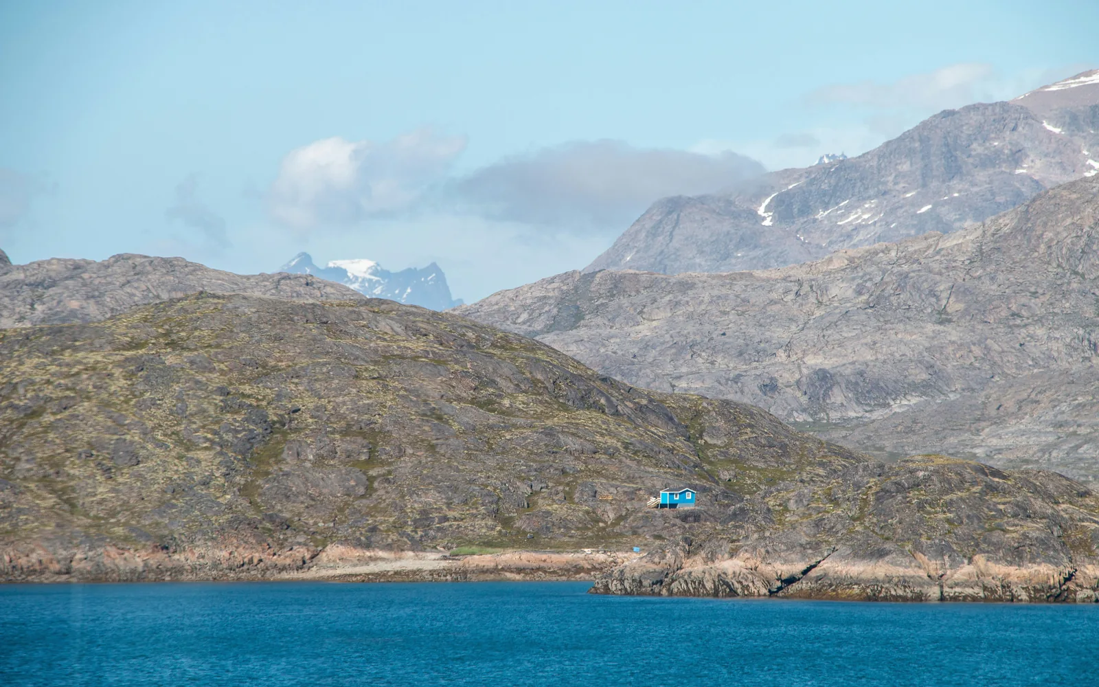 A lonely house in a Fjord in Westgreenland.