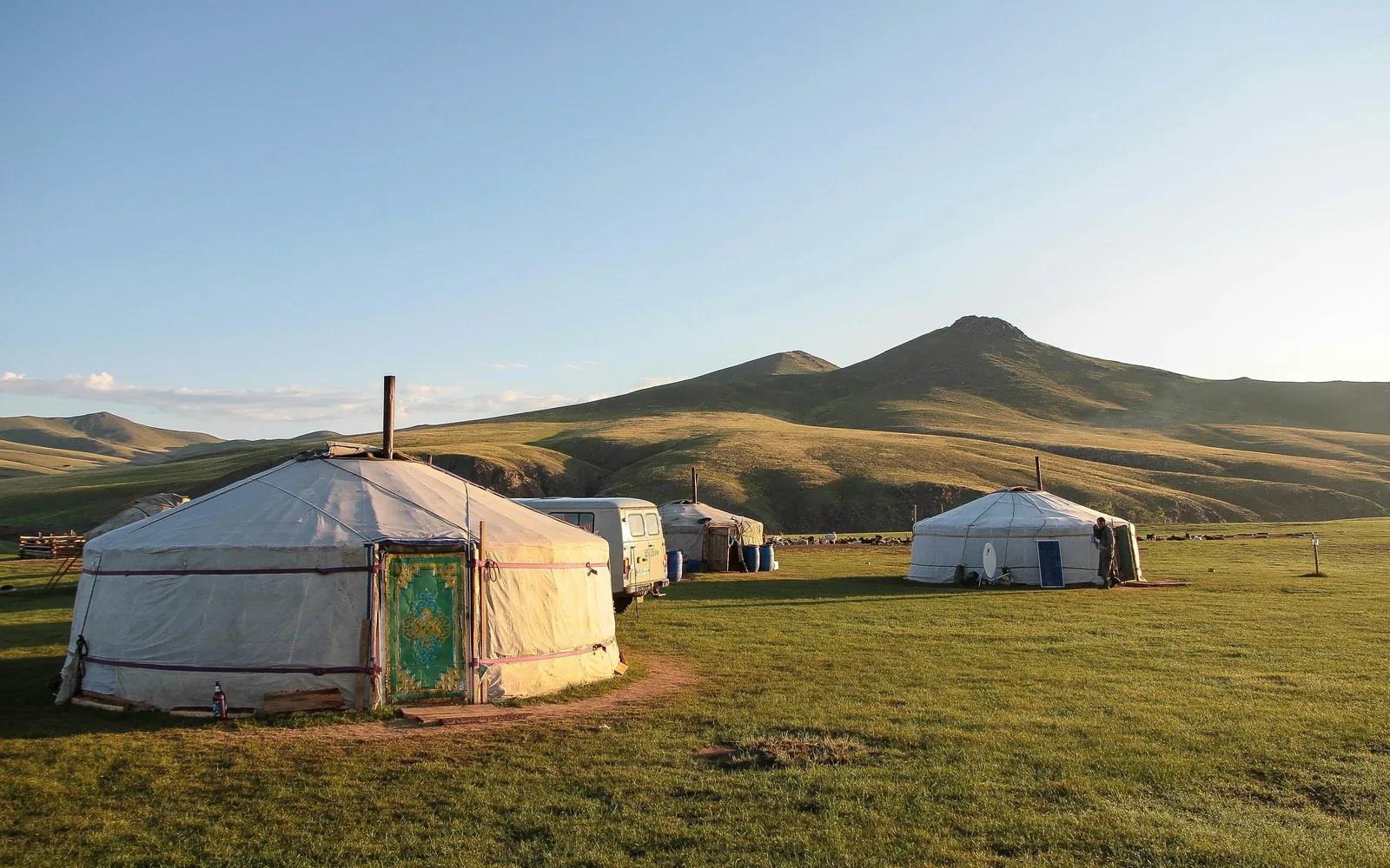Sunrise over the yurts - Mongolia