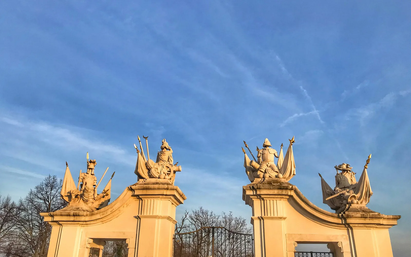 An entrance door at the Bratislava castle, Slovakia