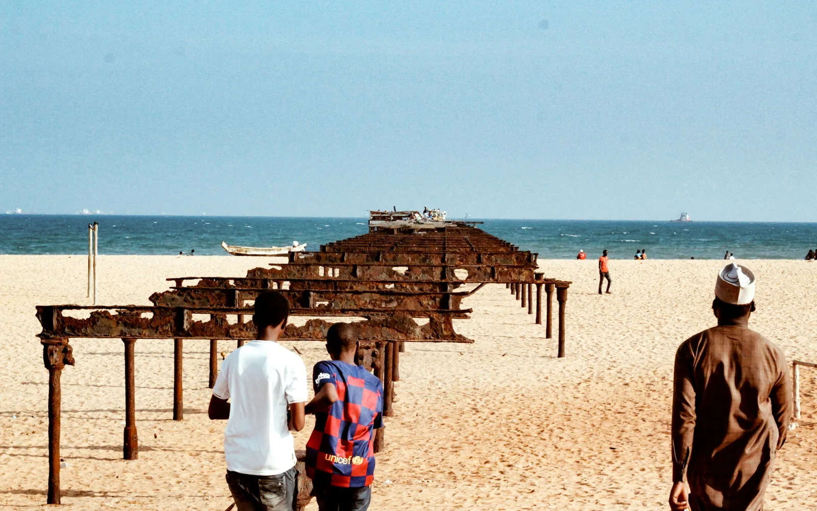 A day at the beach in Togo. We were on a trip to three different African countries, and we visited a beach in Togo that was close to a market.